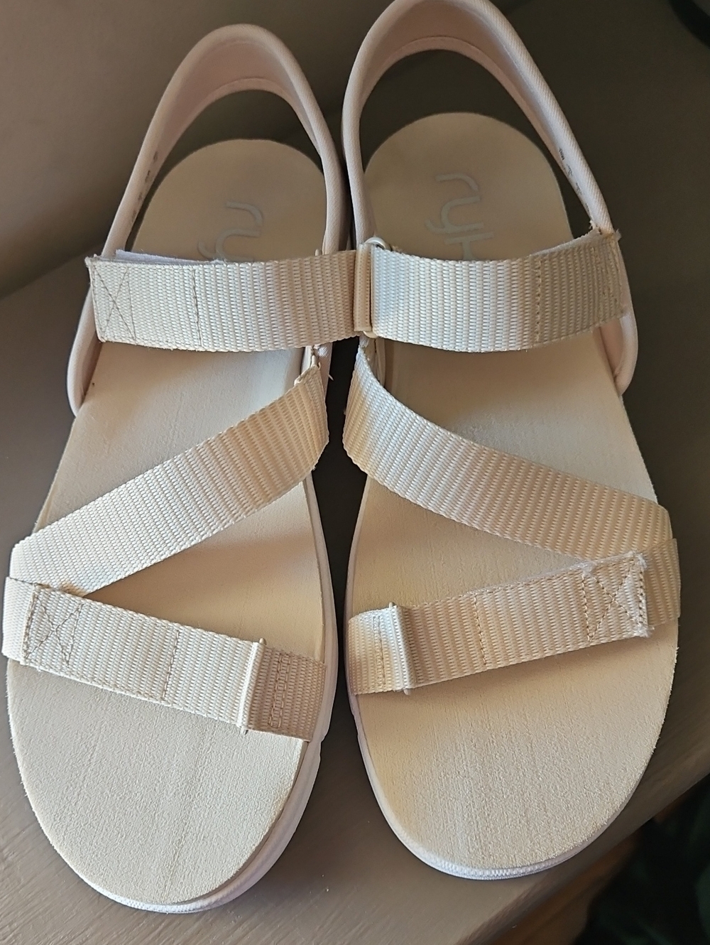 NWOT RYKA MANIFEST CREAM STRAPPY SANDALS SZ 10